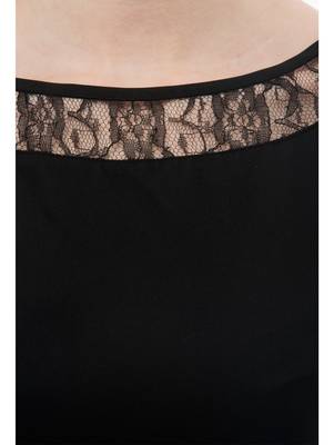 Women's Crepe Net Black Casual Top 4
