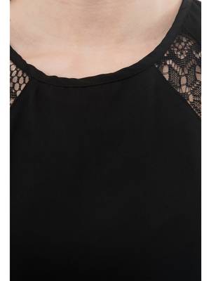 Women's Crepe Net Black Casual Top 4