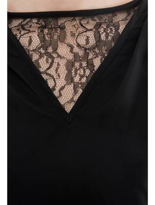 Women's  Crepe Net Black Casual Top 4