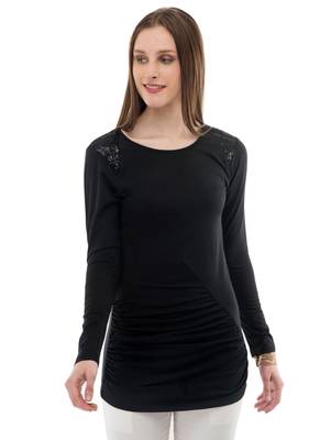 Women's Viscose Black Casual Top 1
