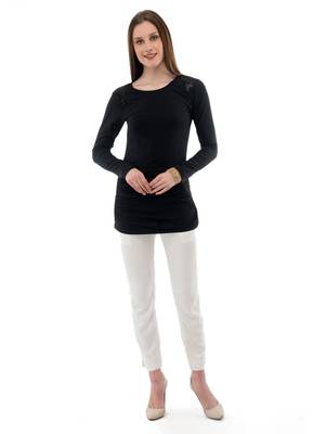 Women's Viscose Black Casual Top 5