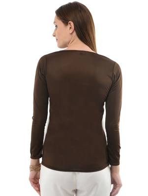 Women's Viscose Brown Casual Top 3