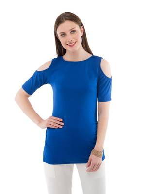 Women's Viscose Blue Casual Top 1