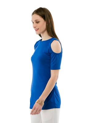Women's Viscose Blue Casual Top 2