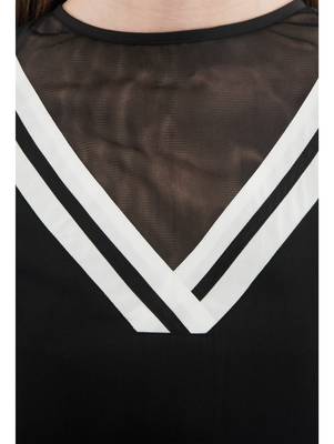 Women's Crepe Net Black Casual Top 4