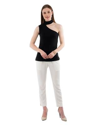Women's Viscose Black Casual Top 5