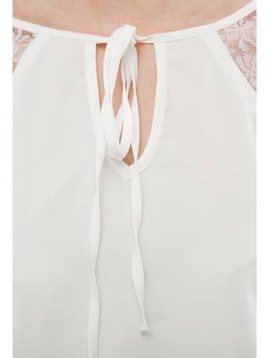 Women's Crepe Net Off-White Casual Top 4