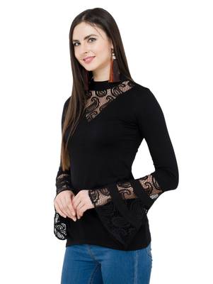 Black plain Viscose tops 2