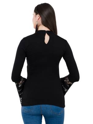 Black plain Viscose tops 3