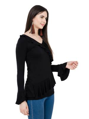 Black plain Viscose tops 2