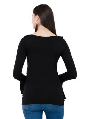 Black plain Viscose tops 3