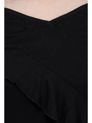 Black plain Viscose tops 4