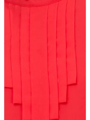 Red plain Georgette tops 4