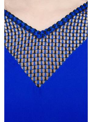 Blue plain Crepe tops 4