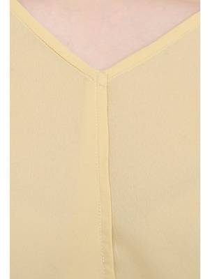 Beige plain Crepe tops 4