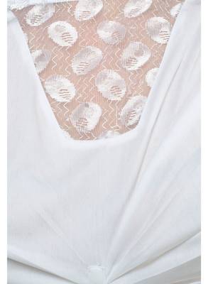 White plain Polyester tops 4