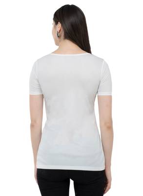 White plain Polyester tops 3