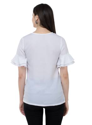 White plain Crepe tops 3