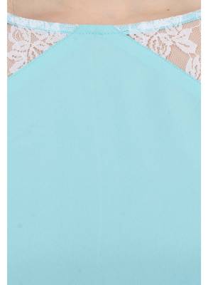 Light blue plain Crepe tops 4