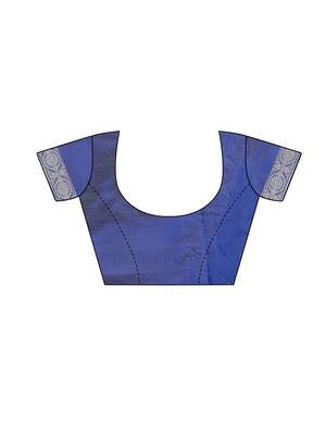 Off White Woven Cotton Silk Saree With Blouse 5