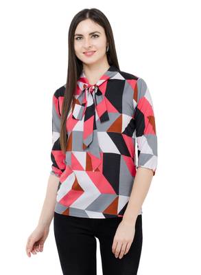 multicolor plain Crepe tops 1