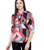 multicolor plain Crepe tops