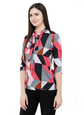 multicolor plain Crepe tops 2