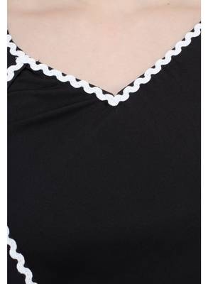 Black plain Crepe tops 4