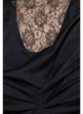 Black plain Polyester tops 4