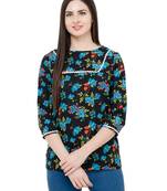 multicolor plain Crepe tops