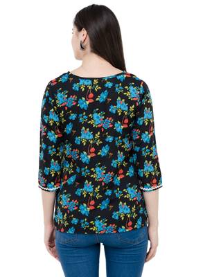 multicolor plain Crepe tops 3