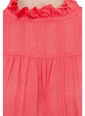 Red plain Rayon tops 4