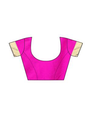 Pink Woven art silk  Saree With Blouse 5
