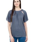 Grey plain Rayon tops