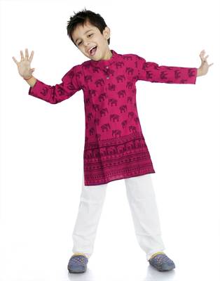 Sanganeri Print Kurta For Boys 1