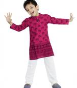 Sanganeri Print Kurta For Boys