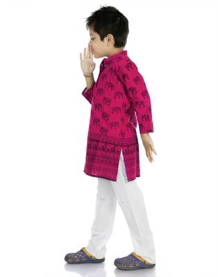 Sanganeri Print Kurta For Boys 2
