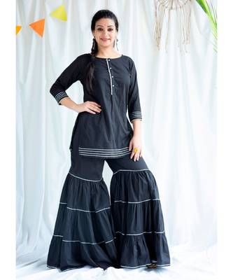 Tabitha cotton Kurta and Sharara Set 1