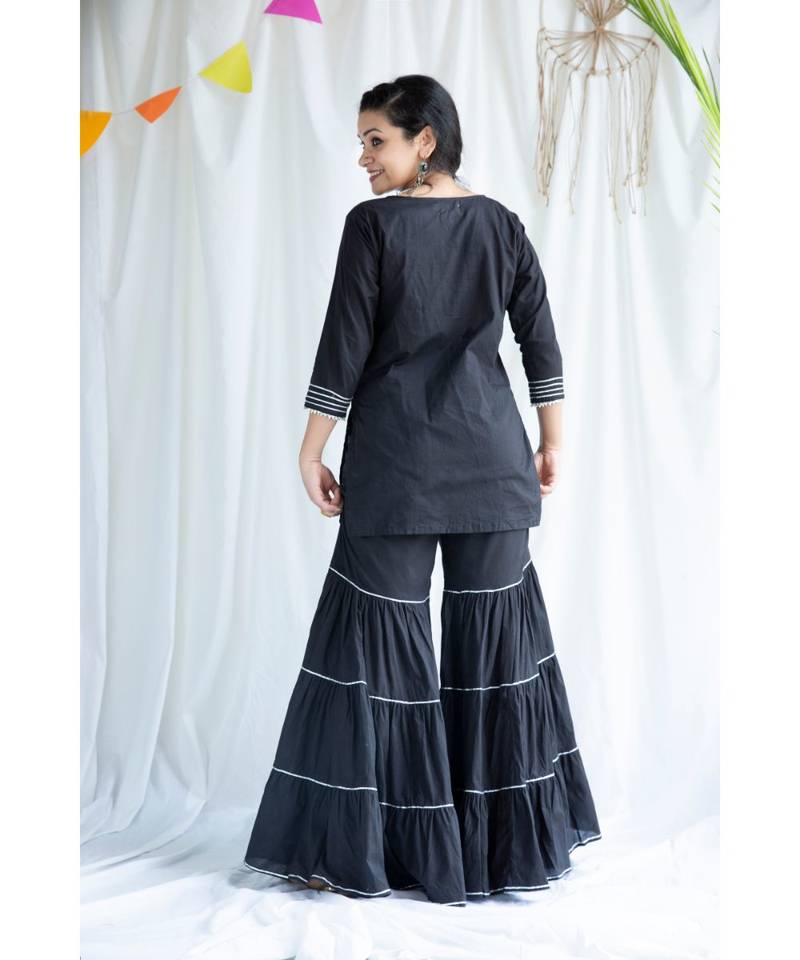 Tabitha cotton Kurta and Sharara Set