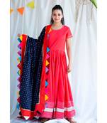 Moola cotton Long Dress and Dupatta sat of Two