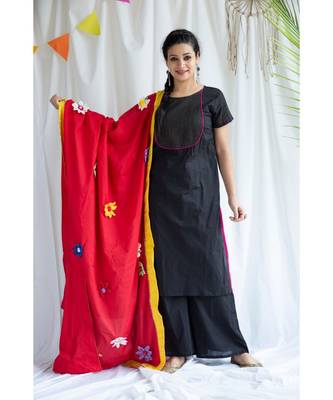 Disha cotton Kurta,Pant and Dupatta Set-Three 1