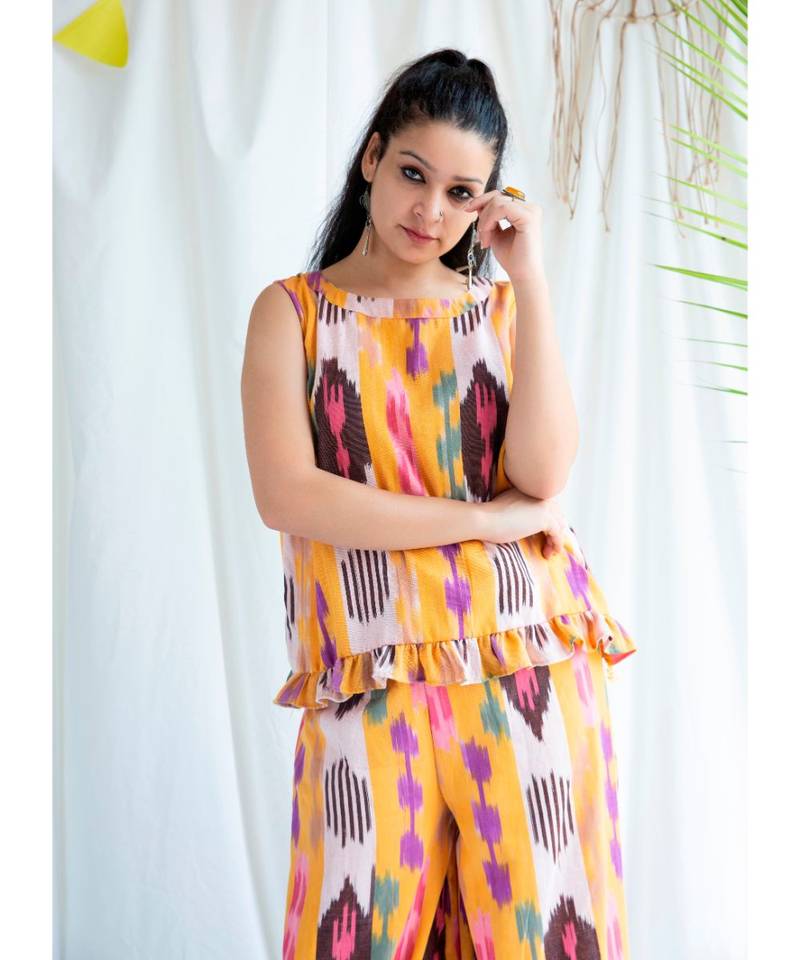 Sienna cotton Top And Palazzo Set