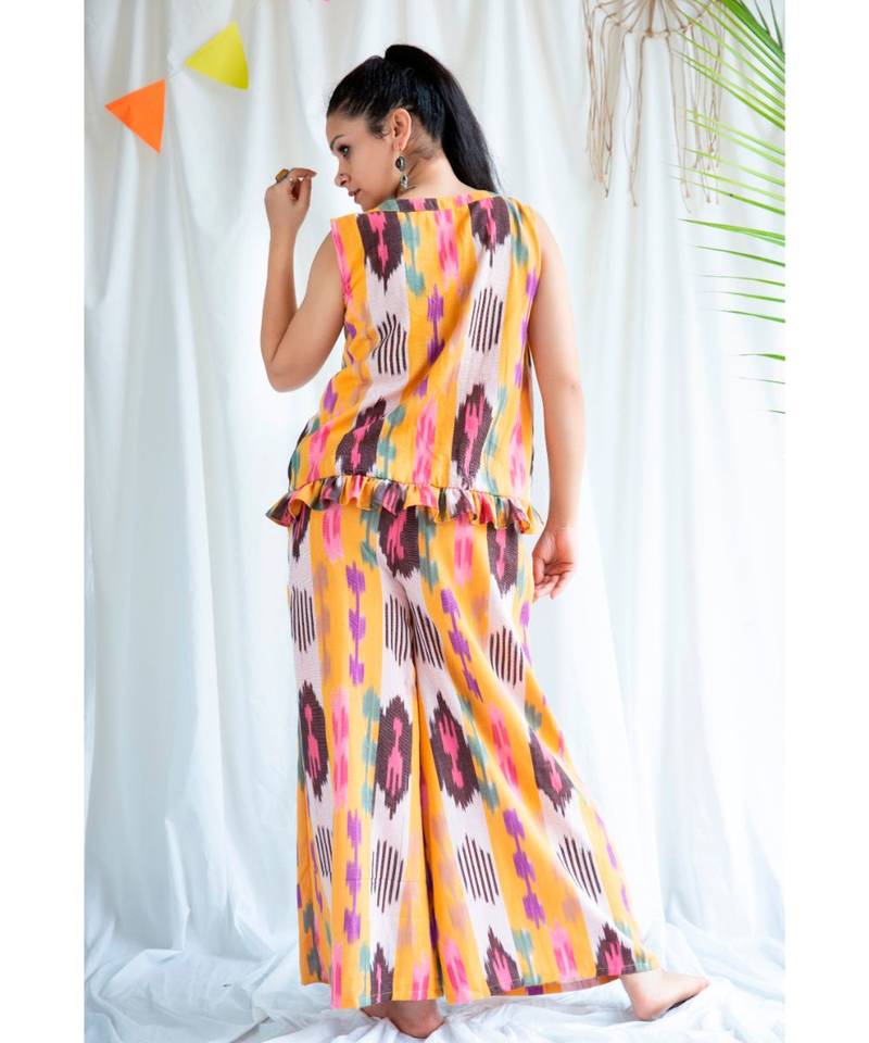 Sienna cotton Top And Palazzo Set