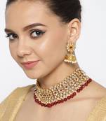 Designer Red Kundan Necklace Sets