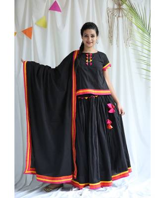 Kaali cotton Ghaghra Choli 1
