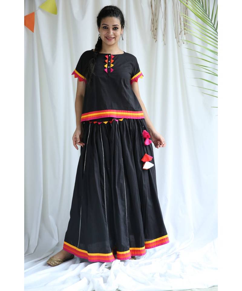 Kaali cotton Ghaghra Choli