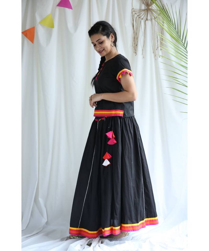 Kaali cotton Ghaghra Choli