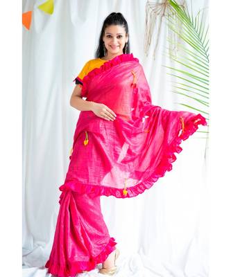 Amber Shimmer Sari 4