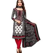 Black printed crepe salwar