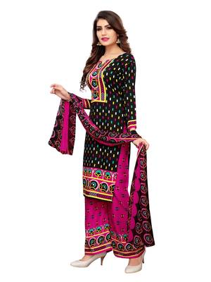 Black printed crepe salwar 2
